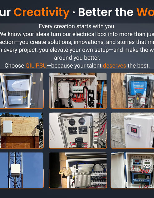 Load image into Gallery viewer, Waterproof Junction Box IP67 Outdoor Plastic Electrical Project Enclosure Weatherproof with Mounting Plate, Wall Brackets, Hinged Grey Cover 16.1"X12.2"X7.1"
