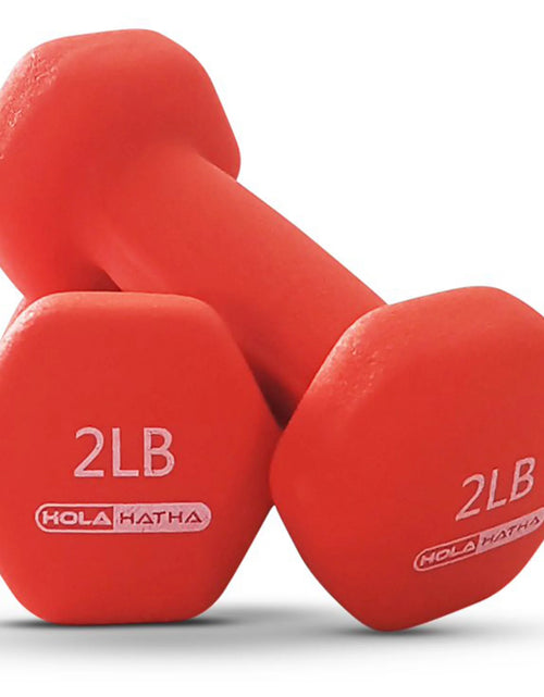 Load image into Gallery viewer, 2, 3, &amp; 5 LB Neoprene Dumbbell Free Weight Set W/ Rack, Red/Blue
