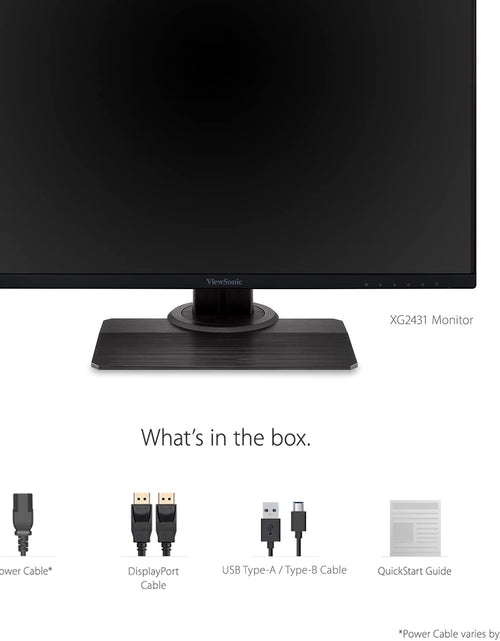 Load image into Gallery viewer, XG2431 24 Inch 1080P Gaming Monitor with 240Hz, 0.5Ms, Freesync Premium, NVIDIA G-Sync Compatible, Advanced Ergonomics, Eye Care, HDR400

