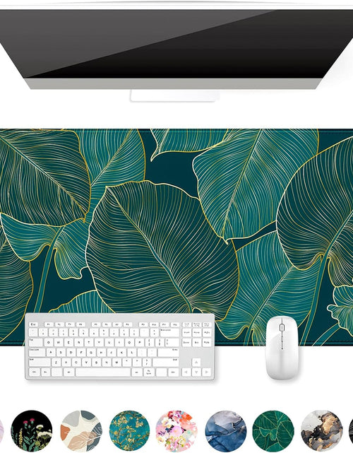 Load image into Gallery viewer, Extended Mouse Pad, XXL Gaming Mouse Pads, Large Big Mousepad Laptop Computer Keyboard Mat Desk Pad with Non-Slip Base Stitched Edge for Gaming Office, 35.5 X 15.7 Inch, Tropical Leaves

