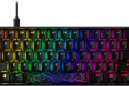 Alloy Origins 60 - Mechanical Gaming Keyboard, Ultra Compact 60% Form Factor, Double Shot PBT Keycaps, RGB LED Backlit, NGENUITY Software Compatible - Linear  Red Switch