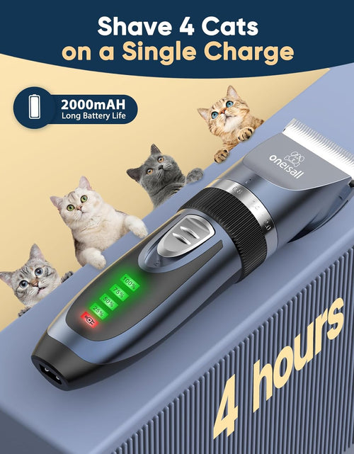 Load image into Gallery viewer, Cat Clippers for Matted Hair, Quiet Cat Shaver for Long Hair, Cordless Cat Hair Trimmer for Grooming, 2 Speed Pet Shaver Cat Grooming Kit for Cats Small Dogs Animals (Blue)
