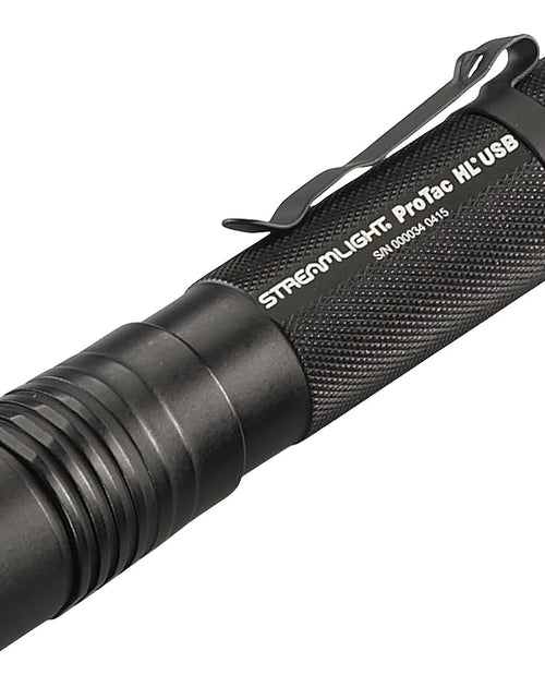 Load image into Gallery viewer, 88052 Protac HL USB 1000-Lumen Multi-Fuel USB Rechargeable Professional Tactical Flashlight with USB Cable, and Holster, Black, Box
