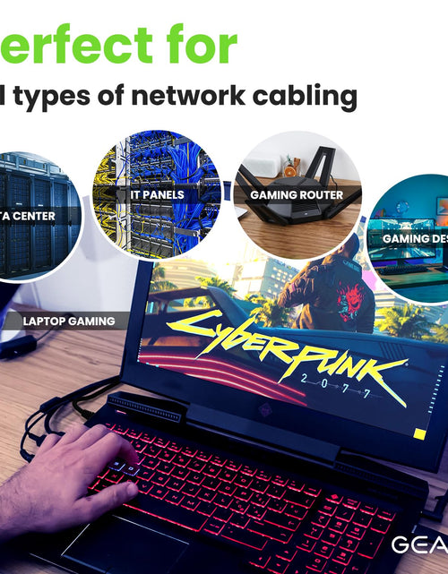Load image into Gallery viewer, Cat 6 Ethernet Cable 5 Ft (24-Pack) - Cat6 Patch Cable, Cat 6 Patch Cable, Cat6 Cable, Cat 6 Cable, Cat6 Ethernet Cable, Network Cable, Internet Cable - Black 5 Feet
