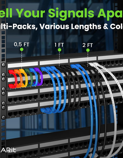 Load image into Gallery viewer, Cat 6 Ethernet Cable 5 Ft (24-Pack) - Cat6 Patch Cable, Cat 6 Patch Cable, Cat6 Cable, Cat 6 Cable, Cat6 Ethernet Cable, Network Cable, Internet Cable - Black 5 Feet
