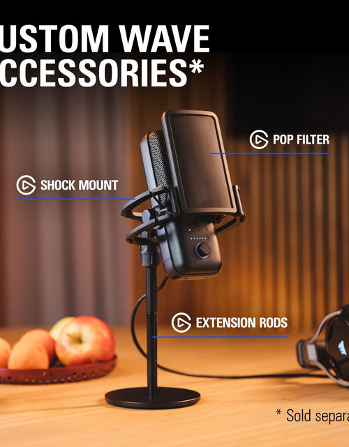 Load image into Gallery viewer, Wave:3 - Premium Studio Quality USB Condenser Microphone for Streaming, Podcast, Gaming and Home Office, Free Mixer Software, Sound Effect Plugins, Anti-Distortion, Plug ’N Play, for Mac, PC
