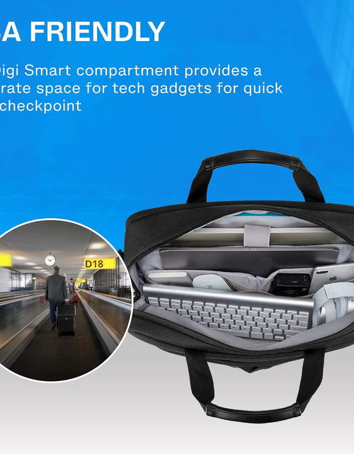 Load image into Gallery viewer, Laptop Bag, 15.6 Inch Briefcase Men, Lockable Computer Bag Work Bag, Water-Repellent Shoulder Messenger Bag Travel Office Business, Black
