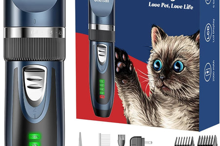 Cat Clippers for Matted Hair, Quiet Cat Shaver for Long Hair, Cordless Cat Hair Trimmer for Grooming, 2 Speed Pet Shaver Cat Grooming Kit for Cats Small Dogs Animals (Blue)