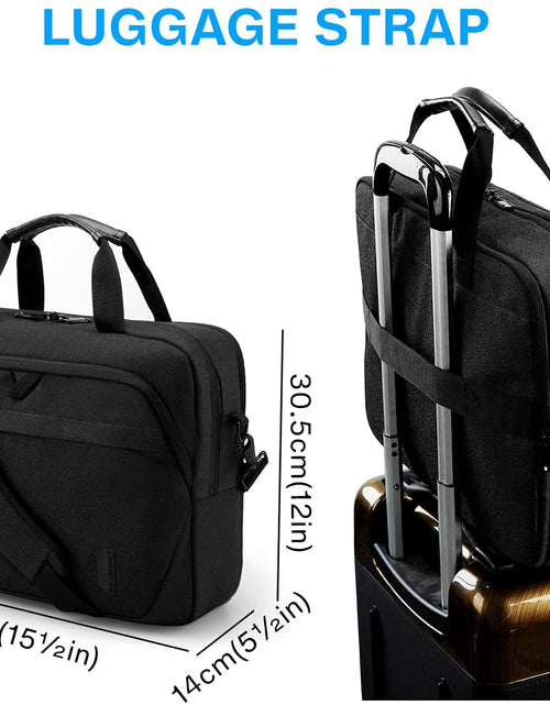 Load image into Gallery viewer, Laptop Bag, 15.6 Inch Briefcase Men, Lockable Computer Bag Work Bag, Water-Repellent Shoulder Messenger Bag Travel Office Business, Black
