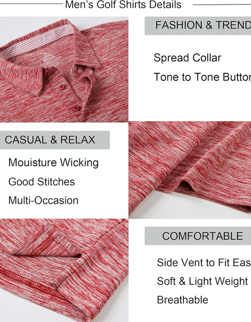 Load image into Gallery viewer, Mens Golf Shirt Moisture Wicking Quick-Dry Short Sleeve Casual Polo Shirts for Men
