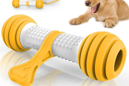 Interactive Dog Toys, Durable Motion Activated Automatic Dog Bone for Medium & Large Dogs Boredom, Electronic Dog Enrichment Toys to Chase, USB Rechargeable